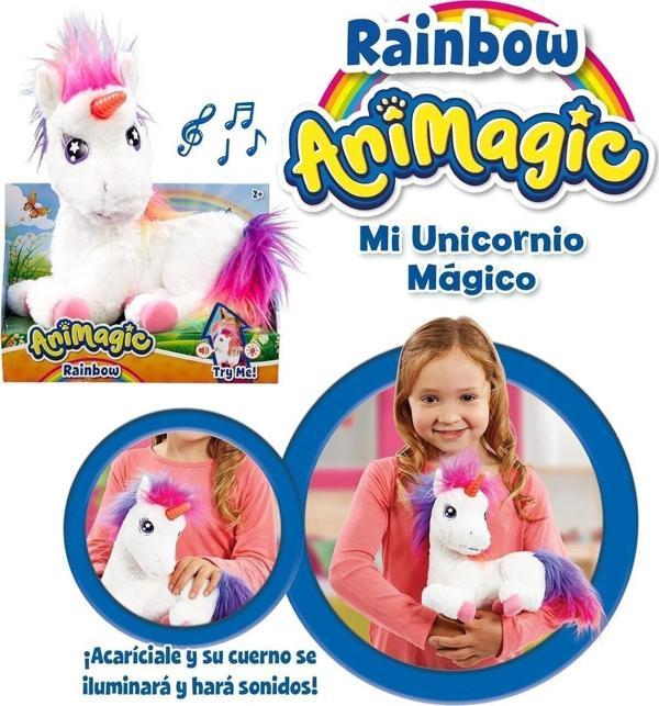 Toyfest Animagic Parlayan Gökkuşağı Yeleli Sesli Ve Işıklı Unicorn - Image 1