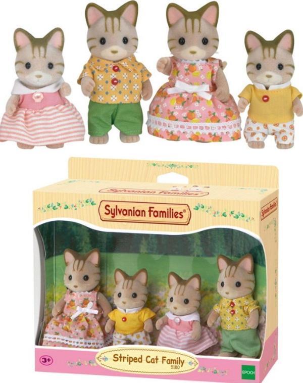 Toyfest Sylvanian Families Çizgili Kedi Ailesi - Striped Cat Family - Image 1