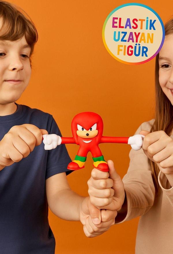 Toyfest Goojitzu Squishi Esnek Uzayan Yumuşak Sonic Mini Tekli Figür - Knuckles - 5 Cm - Image 1