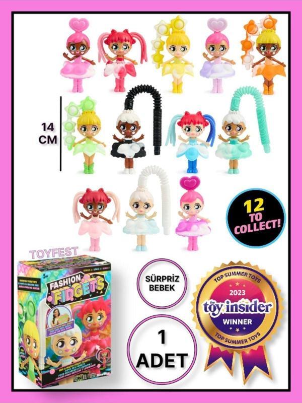 Toyfest Fashion Fidgets Sürpriz Bebek - Stress Giderici Moda Sürpriz Bebek - 1 Adet - 14 Cm - Image 1