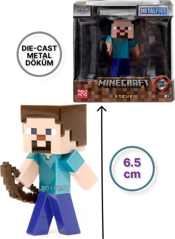 Toyfest Jada Minecraft Metal Döküm Die - Cast Figür Karakterler - Steve - 6.5 Cm - Image 1