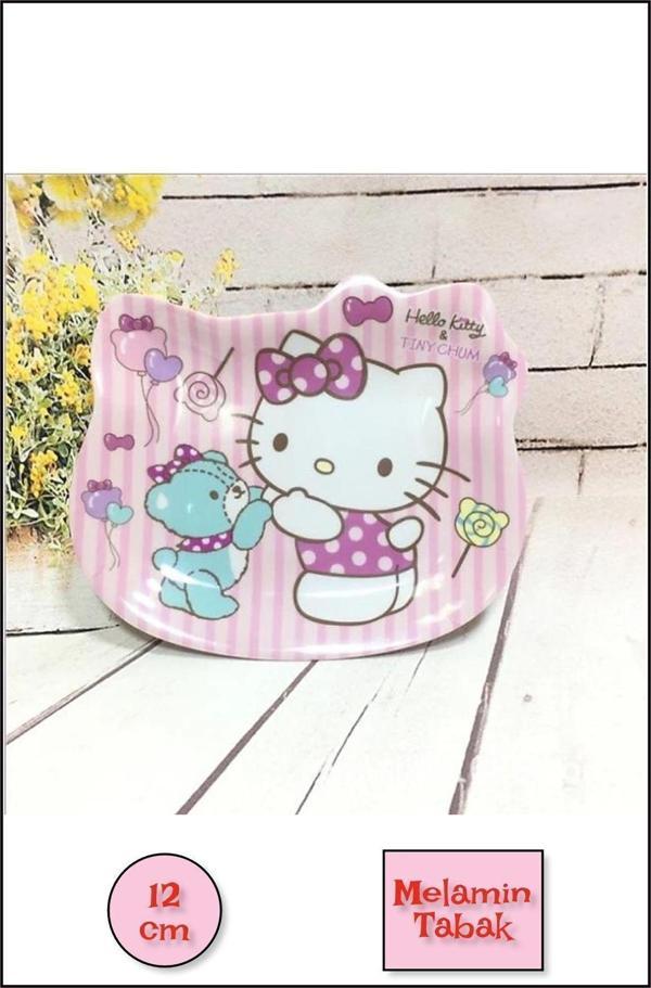 Toyfest Hello Kitty Figürlü Melamin Çocuk Yemek Tabağı Fincan Altlığı Tabak - 12 Cm Model 3 - Image 1