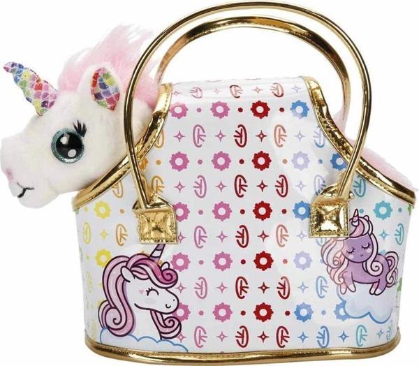 Toyfest Taşıma Çantalı Peluş Unicorn Lou Lou - Image 1