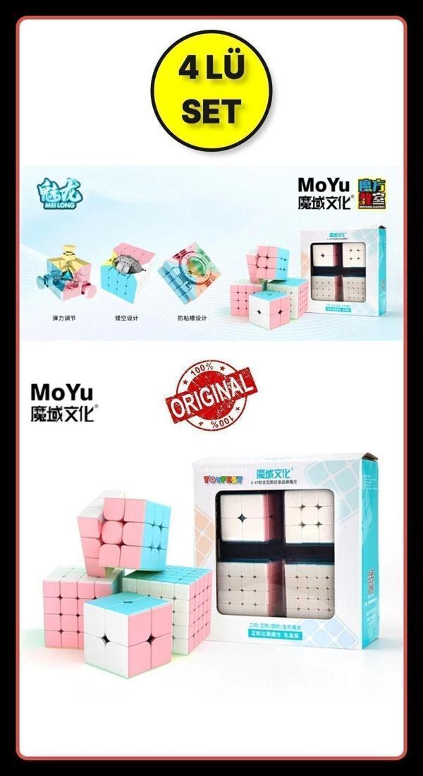 Toyfest Moyu 2X2 & 3X3 & 4X4 & 5X5 Cube Set Pastel Renkli Stickersız 4 Lü Akıl Zeka Küp Seti - Image 1