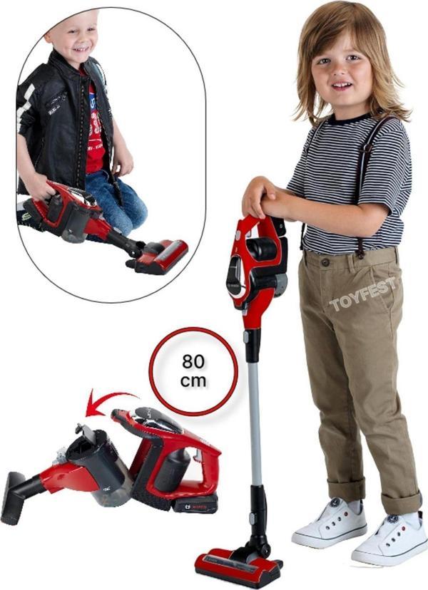 Toyfest Bosch Sesli Ve Işıklı Oyuncak Dikey Vakum Elektrik Süpürgesi - Kırmızı - 80Cm - Image 1