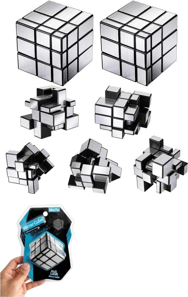 Toyfest Moyu 3X3 Mirror Küp Gümüş Aynalı Parlak Zeka Küpü Akıl Küpü Rübik Küp - Image 1