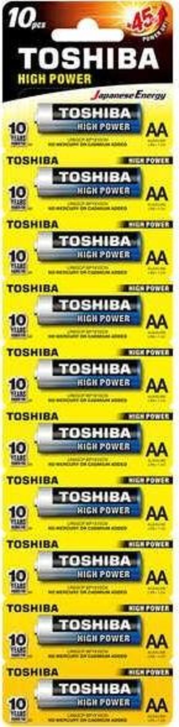 TOSHIBA LR6 KARTELA ALK.KALEM PİL 10LU - Image 1