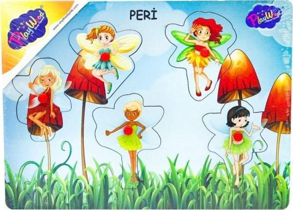 Toyfest Ahşap Tutmalı Peri Kızı Puzzle - Image 1
