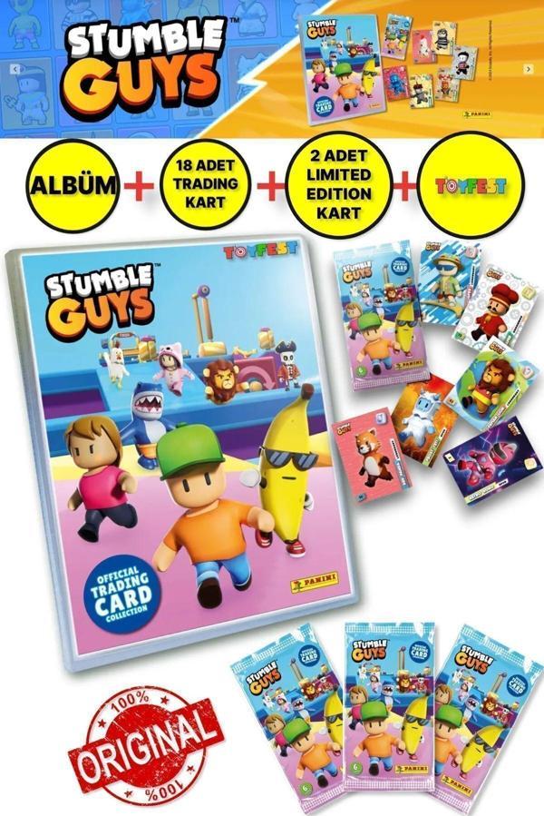 Toyfest Panini Stumble Guys Koleksiyon Kartları Albüm Dergisi (18 Adet Kart 2 Lımıted Edıtıon Kart) - Image 1
