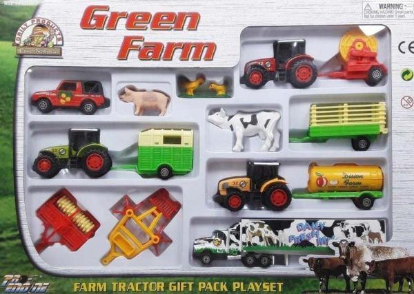 Toyfest Green Farm Tarım Malzemeli Traktör Tır Hayvanlı Çiftlik Seti - 14 Parça - Image 1