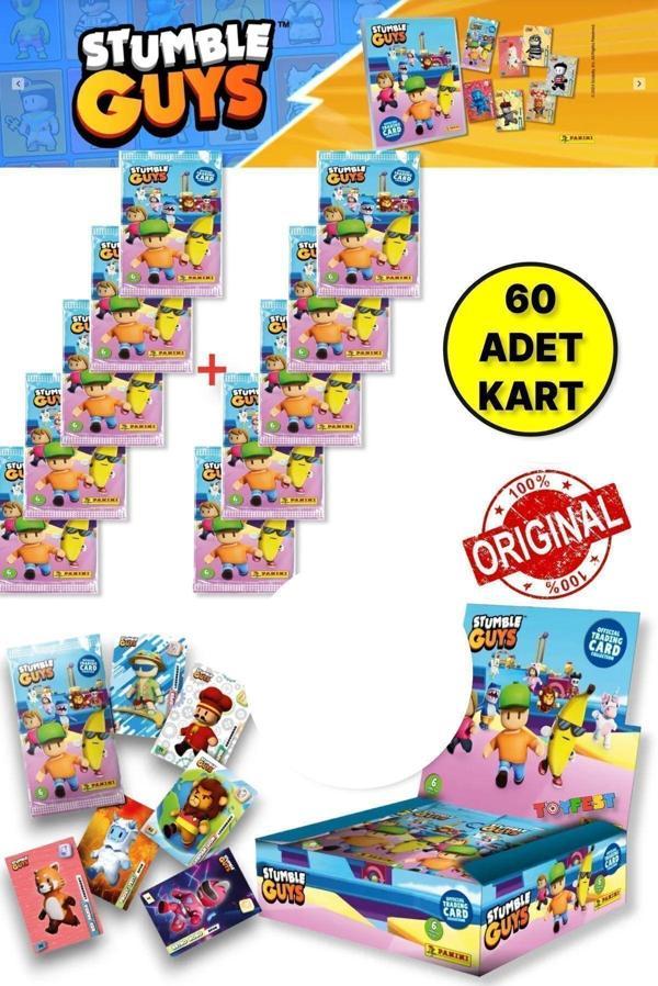 Toyfest Panini Stumble Guys Koleksiyon Kartları - 10 Paket (60 Adet Kart) - Image 1