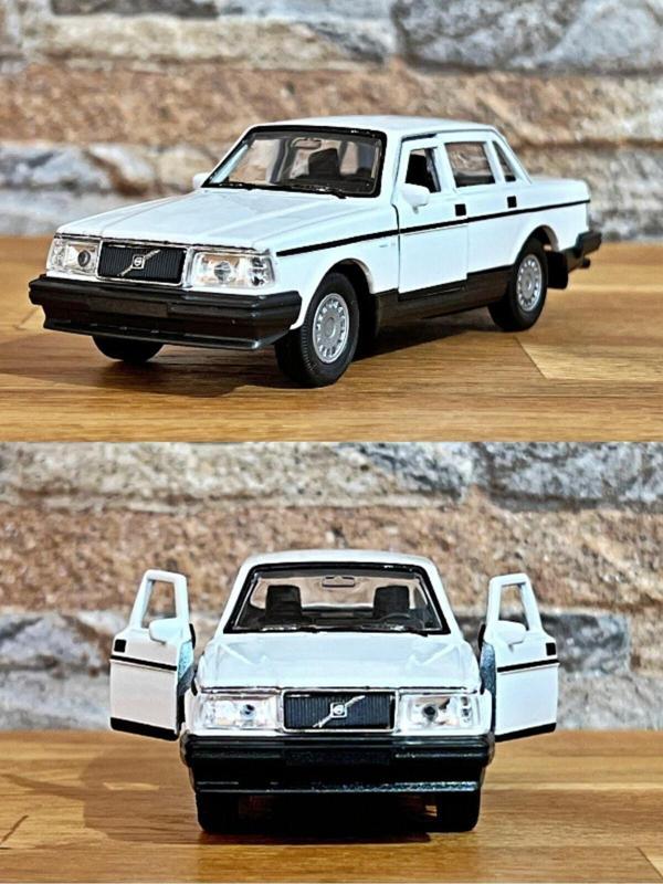 Toyfest Volvo 240 Gl Çek Bırak Die - Cast Metal Model Araba - Beyaz 11.5 Cm - Image 1