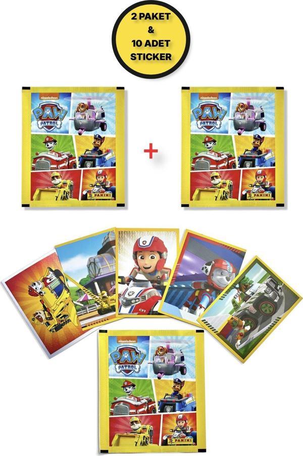 Toyfest Sarı Seri Panini Paw Patrol Sticker Çıkartma - 2 Paket ( 10 Adet Sticker ) - Image 1