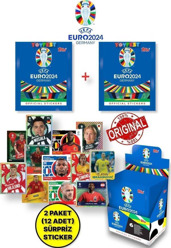 Toyfest Almanya Euro 2024 Avrupa Şampiyonası Match Attax - 2 Adet Futbolcu Sticker Paketi (12 Adet Sticker) - Image 1