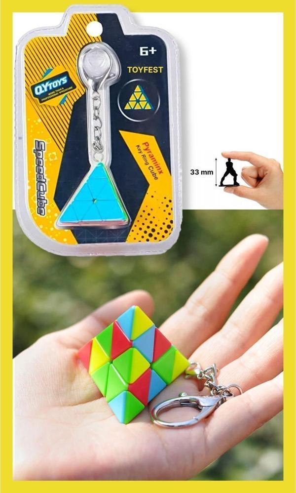 Toyfest Mini Pyraminx Qy Speed Zeka Küpü Akıl Küpü Rübik Küp Anahtarlık - Image 1