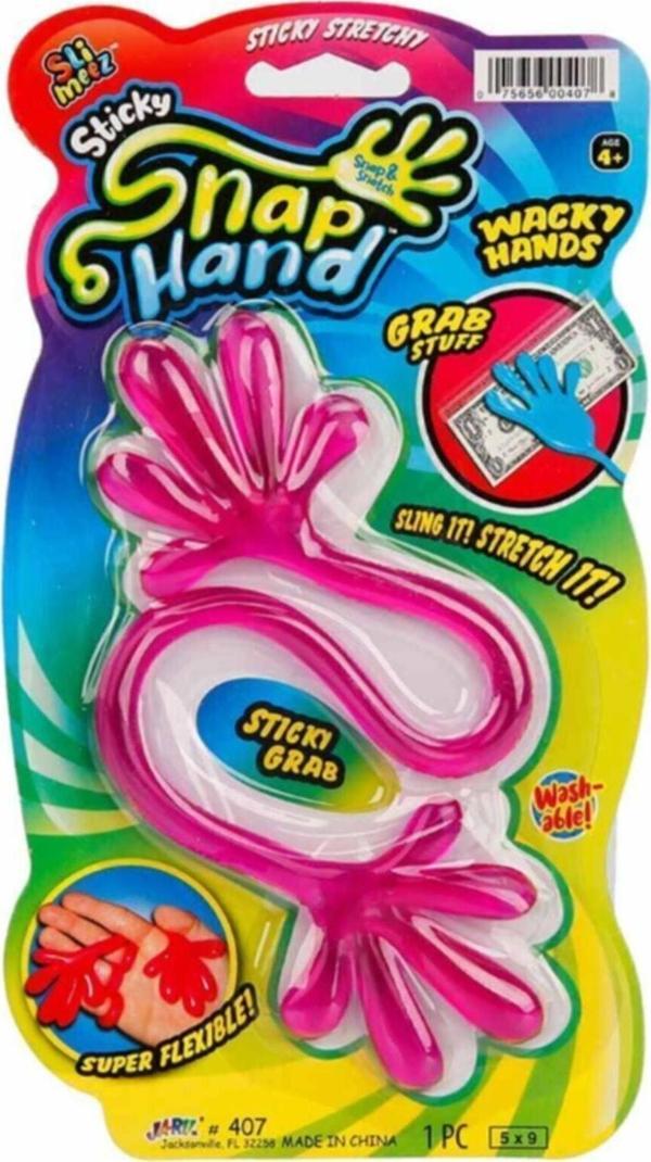 Toyfest Jaru Süper Esnek Eğlenceli Yapışkan El Snap Hand İki Uçlu Yapışkan El - Mor - Image 1