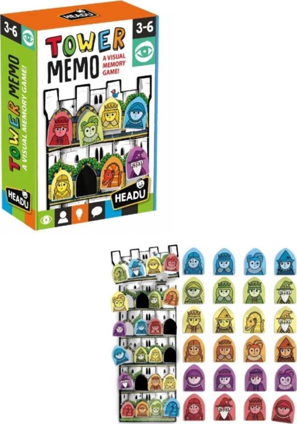 Toyfest Headu Tower Memo Game Puzzle Set - Hafıza Kulesi Yapboz Oyun Seti - Image 1