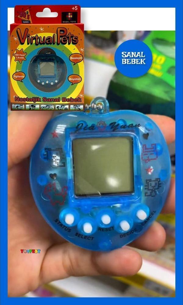 Toyfest Nostaljik Sanal Bebek ( Virtual Pets ) - Kalp Mavi - Image 1