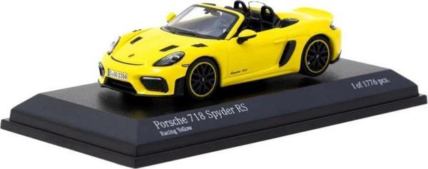 Toyfest Tarmac Works X Minichamps 1/64 Porsche 718 Spyder Rs Racing Yellow - Image 1