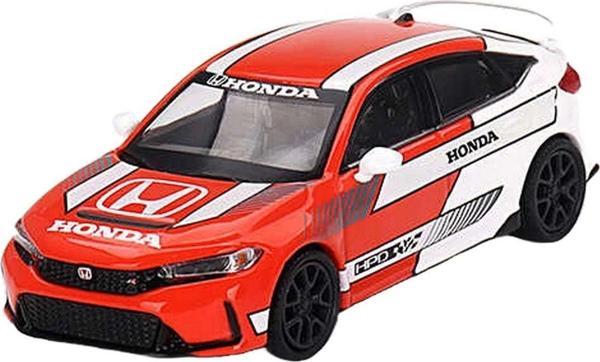Toyfest Mini Gt 1/64 Honda Civic Type R 2023 Pace Car Red  Model Araba - Image 1