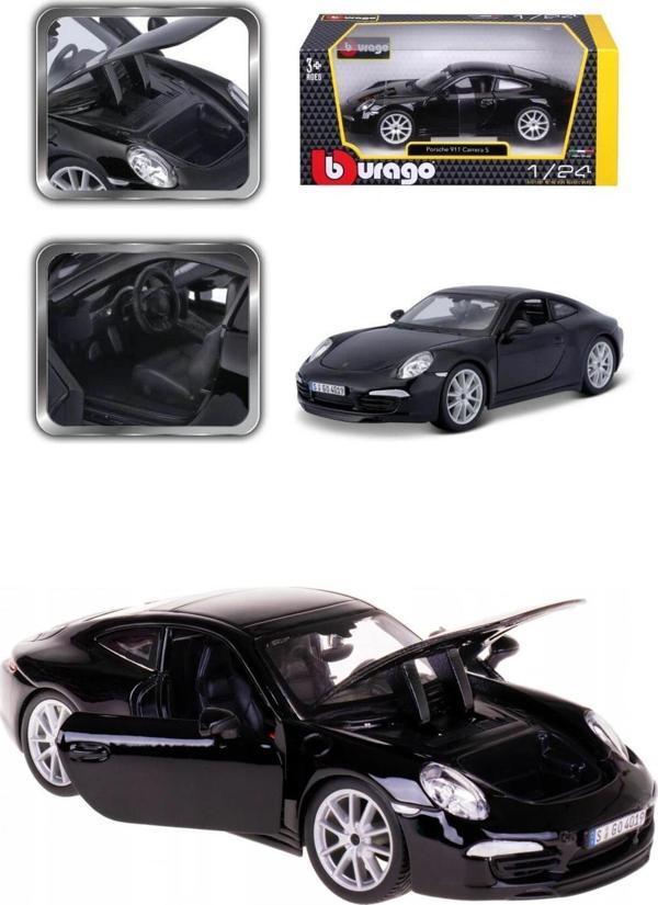 Toyfest 1:24 Porsche 911 S Model Araba - Siyah - Image 1