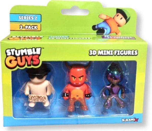 Toyfest Stumble Guys Seri 2 - 3D Mini 3 Lü Figür Seti - The Freespirit - Red Demon -  Liquid Rainbow - Image 1