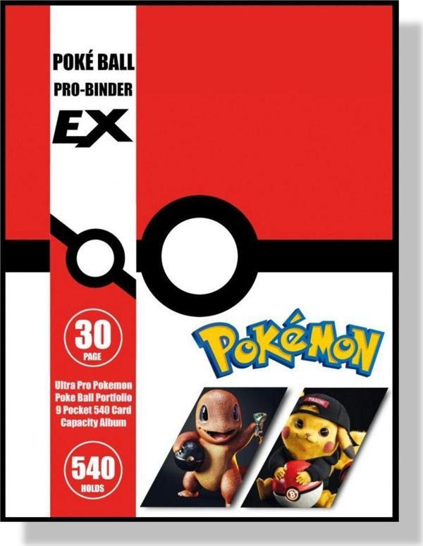 Toyfest Koleksiyoner Pokemon Kart Albümü - Kartlık - Poke Ball Pro - Binder Ex Model (30 Sayfa -540 Kartlık) - Image 1