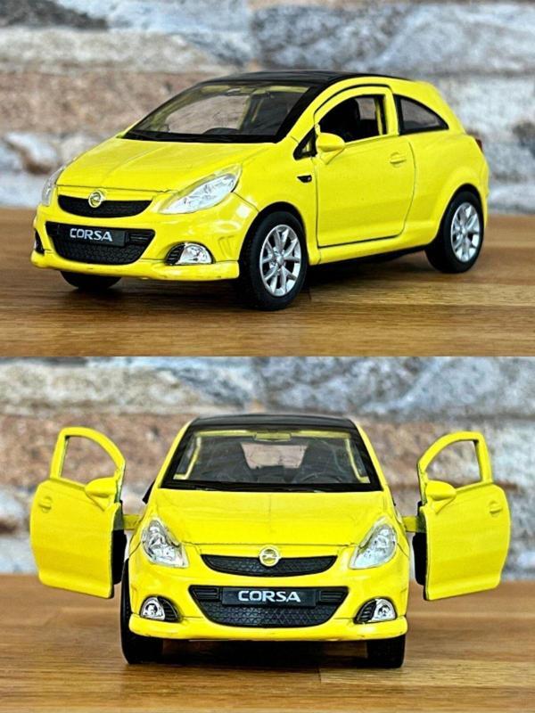 Toyfest Opel Corsa Opc Çek Bırak Die - Cast Metal Model Araba - Sarı 11.5 Cm - Image 1