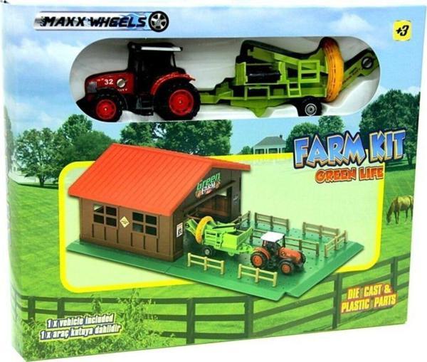 Toyfest Traktör Biçerdöver Samanlıklı Çiftlik Seti - Image 1