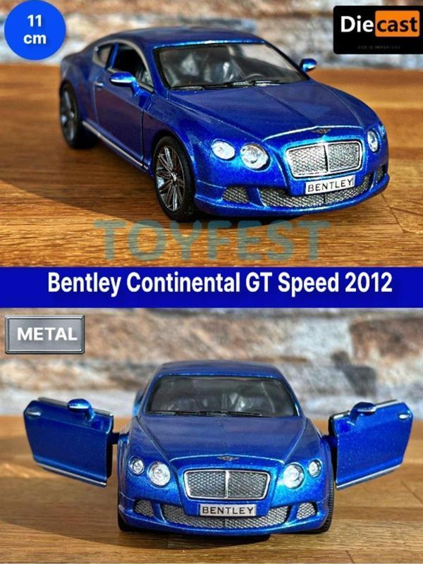 Toyfest 2012 Bentley Continental Gt Speed Çek Bırak Kapıları Açılabilen Metal Model Araba - Mavi 11.5 Cm - Image 1