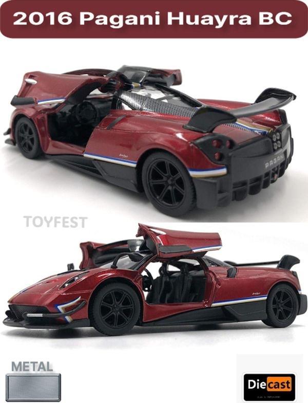 Toyfest 2016 Pagani Huayra Bc Çek Bırak Die - Cast Kapıları Açılabilen Metal Model Araba - Kırmızı 12.5 Cm - Image 1