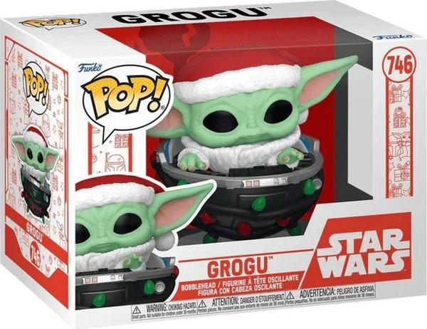 Toyfest Funko Pop Starwars Holiday Grogu With Santa Hat İn Pram - Image 1