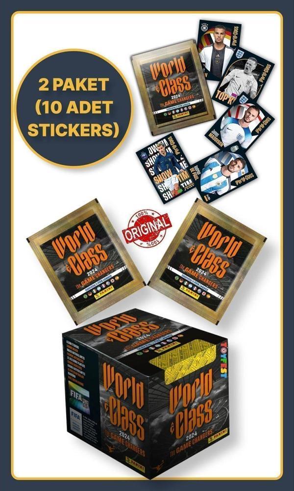 Toyfest Panini Fifa World Class Koleksiyon Futbolcu 2024 Sticker Çıkartmaları + 2 Paket (10 Adet Sticker) - Image 1