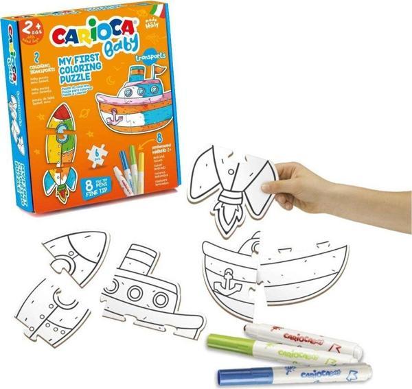 Toyfest Carioca Boyanabilir Taşıtlar Bebek Puzzle - Image 1