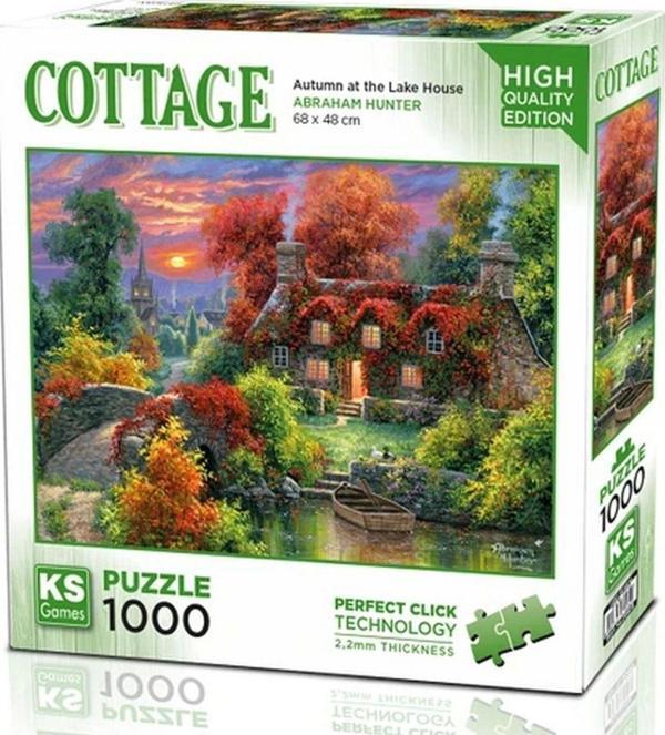 Toyfest Ks Games Autumn At The Lake House Puzzle 1000 Parça - Image 1