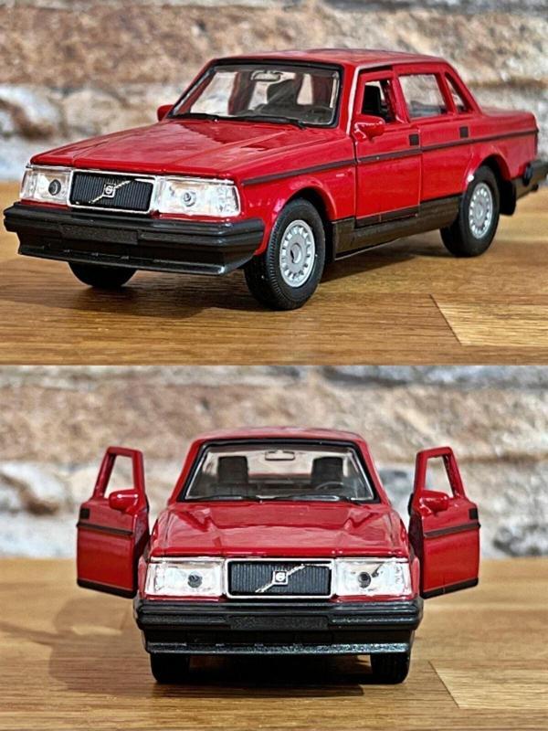 Toyfest Volvo 240 Gl Çek Bırak Die - Cast Metal Model Araba - Kırmızı 11.5 Cm - Image 1