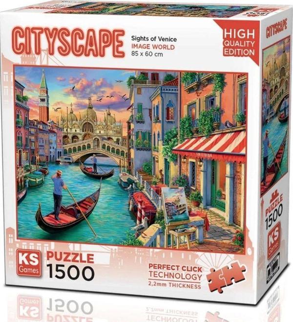 Toyfest Ks Games Sights Of Venice Puzzle 1500 Parça 22029 - Image 1