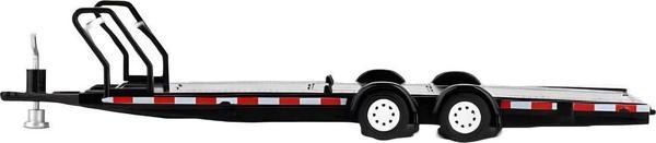 Toyfest Mini Gt 1/64 Car Hauler Trailer Black Koleksyionluk Metal Model Araba - Image 1