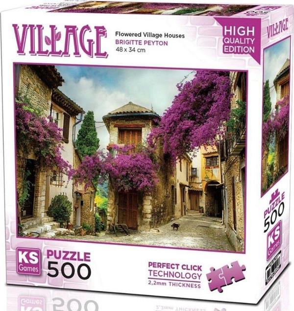 Toyfest Ks Games Flowered Village Houses Puzzle 500 Parça 20062 - Image 1