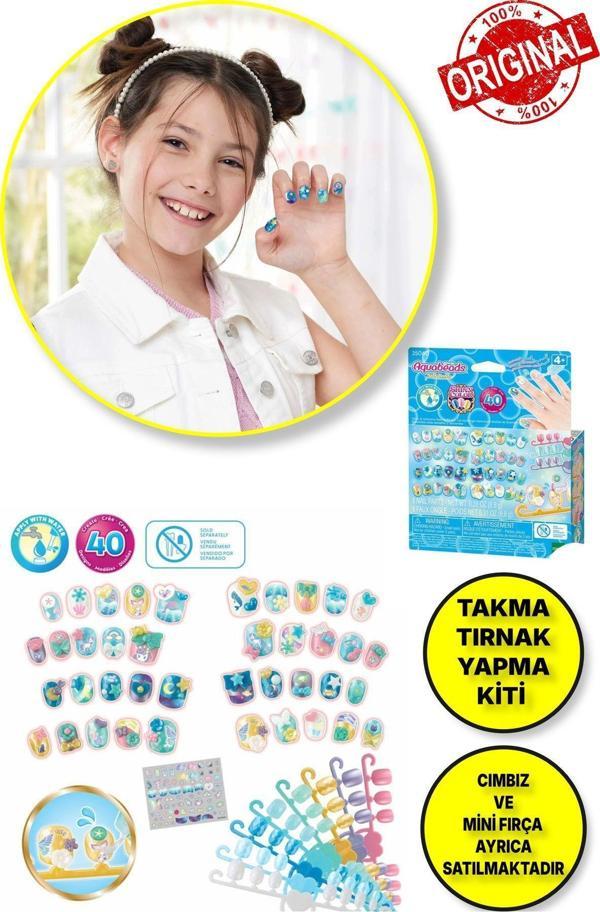 Toyfest Aqua Beads Yıldız Ve Unicorn Desenli Yedek Takma Tırnak Yapma Paketi Kiti - Image 1