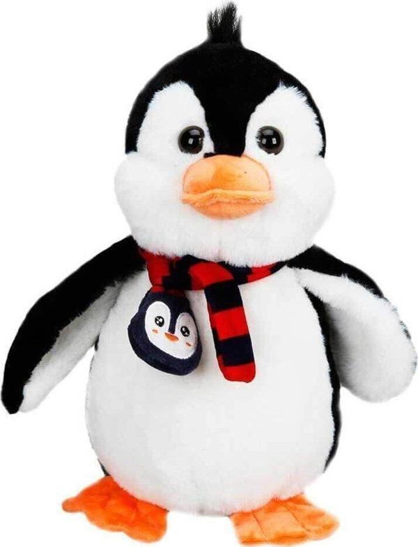 Toyfest Atkılı Yumuşak Peluş Penguen Oyuncak - 32 Cm - Image 1