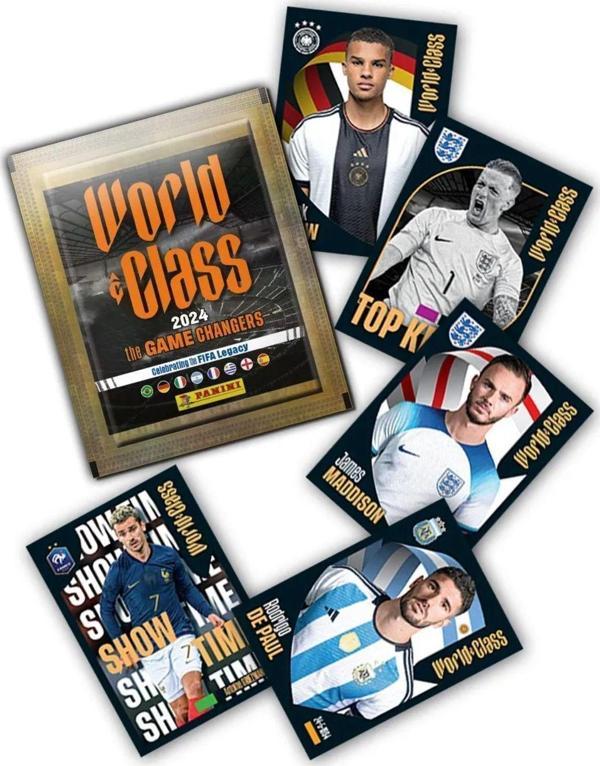 Toyfest Panini Fifa World Class Koleksiyon Futbolcu 2024 Sticker Çıkartmaları 1 Paket (5 Adet Sticker) - Image 1