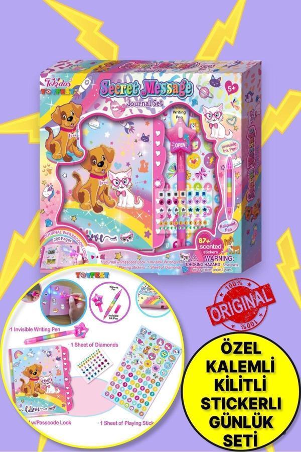 Toyfest Tokidas Secret Message Journal Set - Işıklı Özel Kalemli Stickerlı Gizli Mesajlı Günlük Seti - Image 1