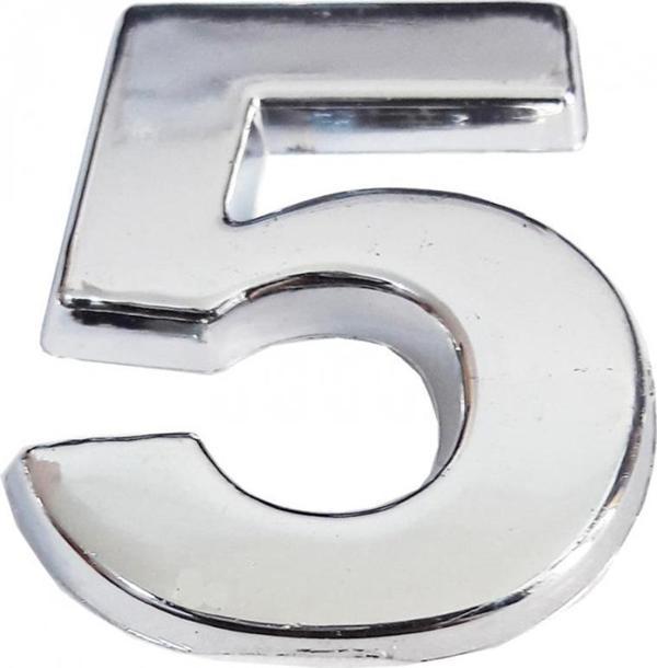 Cemax Krom Yapışkanlı 5 Rakamı 5 cm - Image 1