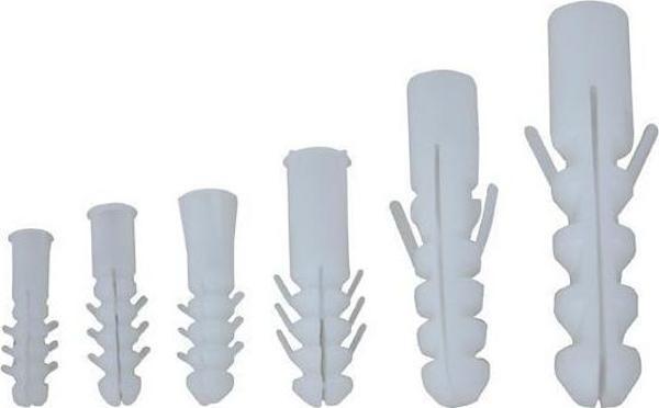 Plastik Dubel Beyaz 6 mm ( 100 Adet ) - Image 1