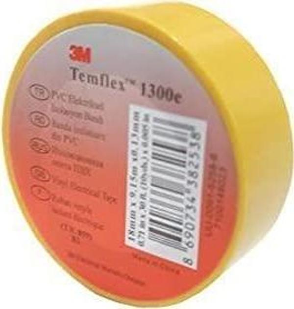 3m Temflex Sarı İzole Elektrik Bant 18 mm - Image 1