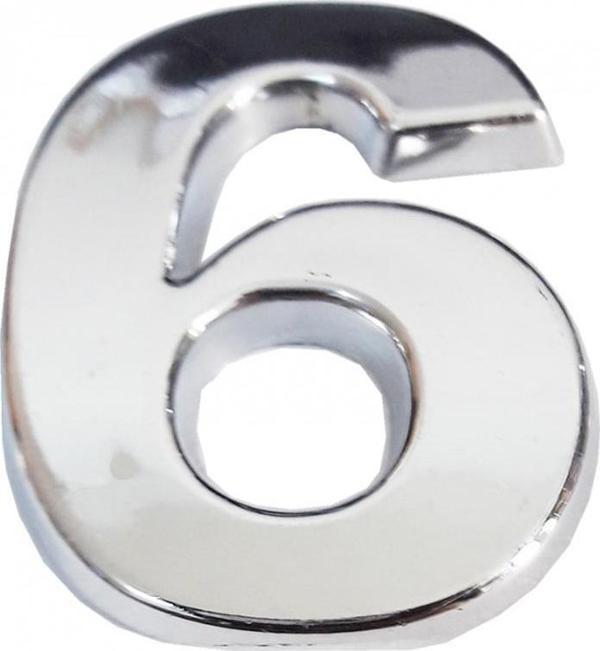 Cemax Krom Yapışkanlı 6 Rakamı 5 cm - Image 1