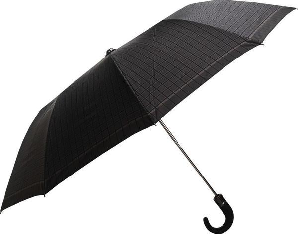 April Baston Saplı Lüx Şemsiye Yarı Otomatik Mini Kare Kahve 228-GL - Image 1
