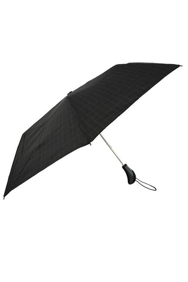 April Lüx Şemsiye Otomatik Mini Kare Desen Kırmızı - Siyah 227-GL - Image 1