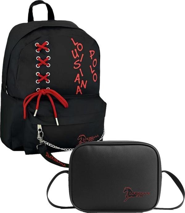 Louisiana Polo Okul Seti – Sırt Çantası + Termal Beslenme Kırmızı 1141 - Image 1
